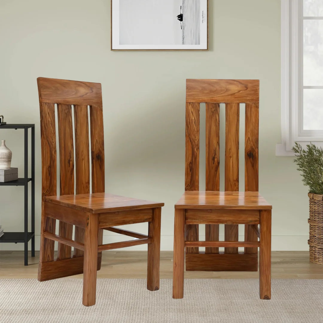 Lifestyle Image Of Oakra Teak Wood Dining Chair (Teak)