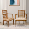 AURA Teak Wood Arm Chairs (Teak)
