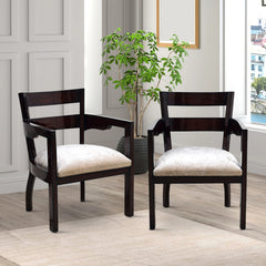 Projakto Teak Wood Living Room Chairs (Brown)