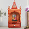 Lifestyle Image of Satvika Wall Mount Pooja Mandir without Door (Teak Gold)