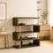 Linea Teak Wood Book Shelf (Brown) lifestyel view 