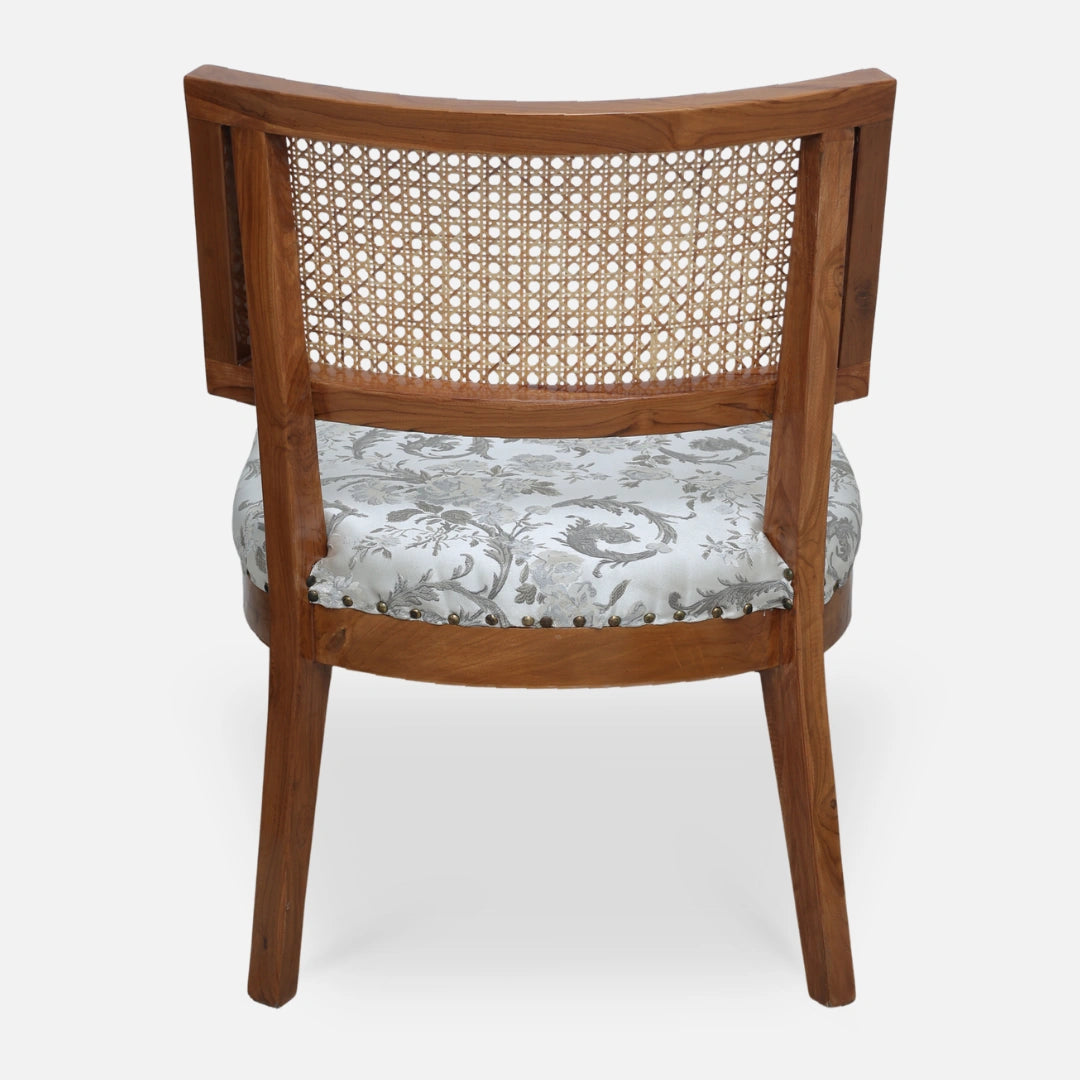 Liora Teak Wood Loung Chair (Teak) back view  