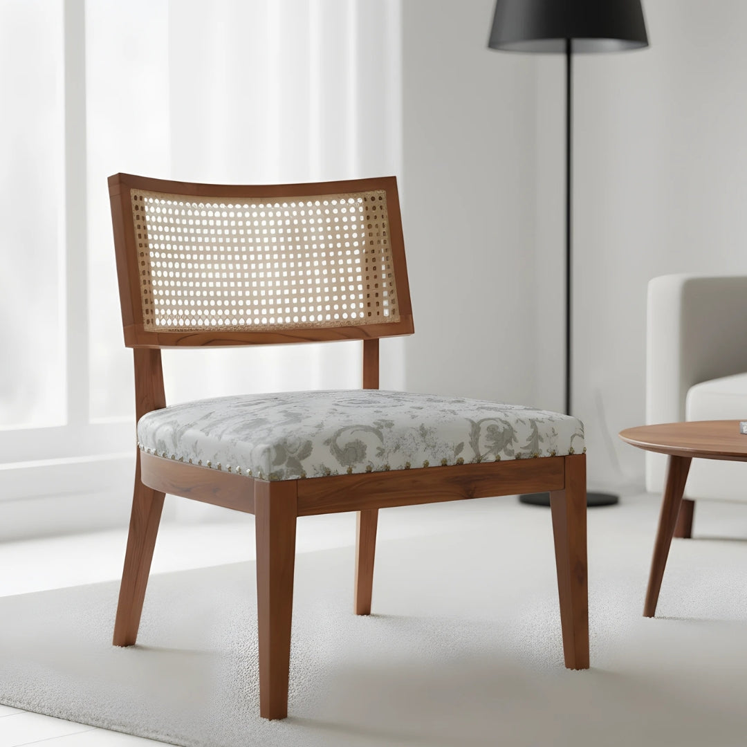 Liora Teak Wood Loung Chair (Teak) lifestyle view 