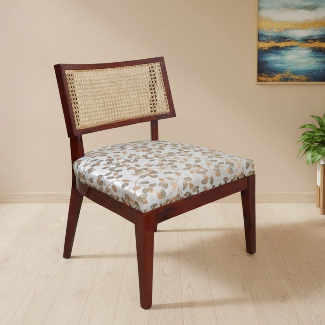 Liora Teak Wood Lounge Chair (Brown) lifestyle view 