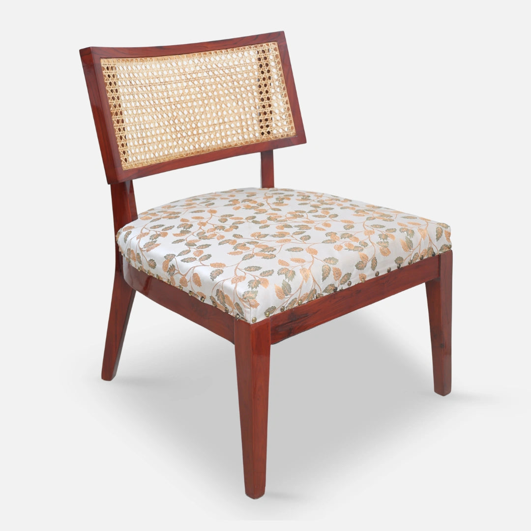  Liora Teak Wood Lounge Chair (Brown)side angle  