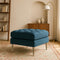 Loft Teak Wood Ottoman Stool (Spruce Blue) lifestyle view