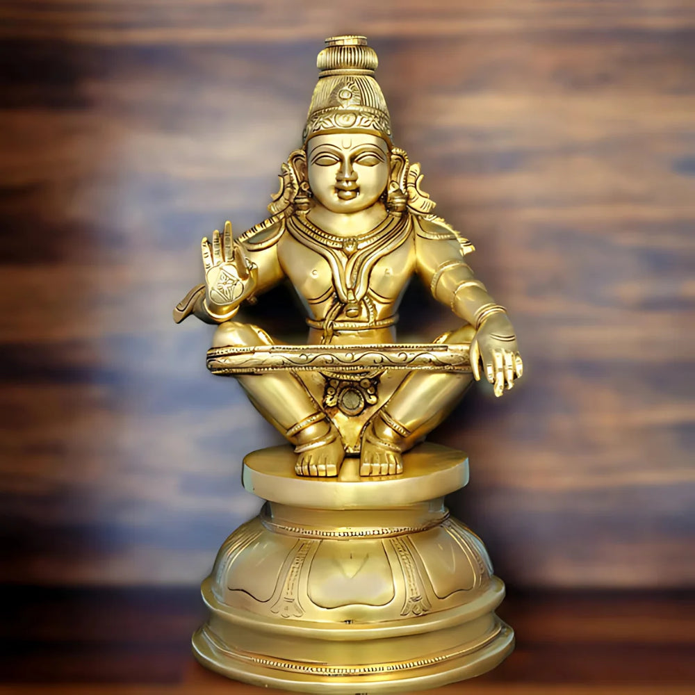 Lord Ayyappa Brass Idol lifestyle view