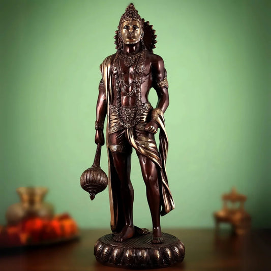 Lord Hanuman Brass Idol 11  lifestyle view