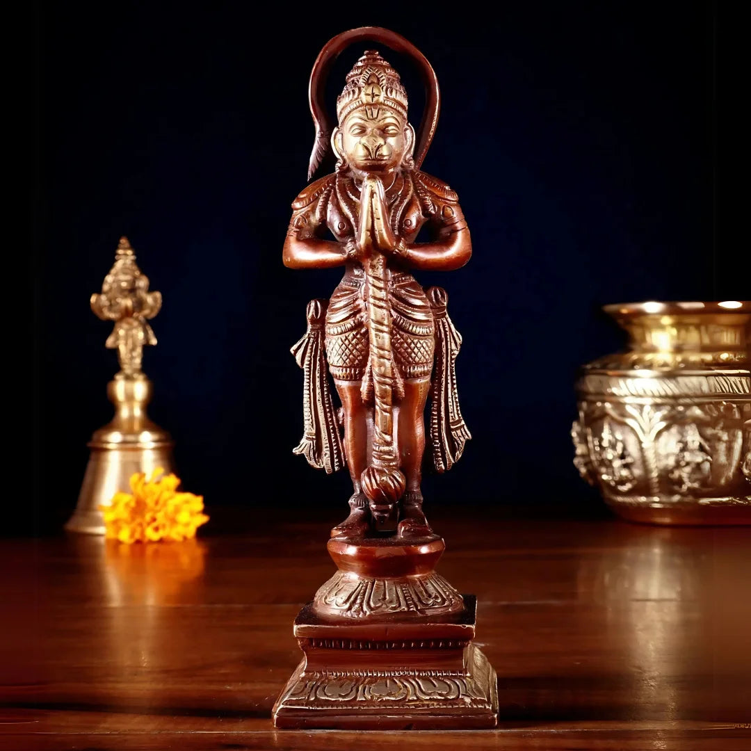Lord Hanuman Brass Idol 16 lifestyle view