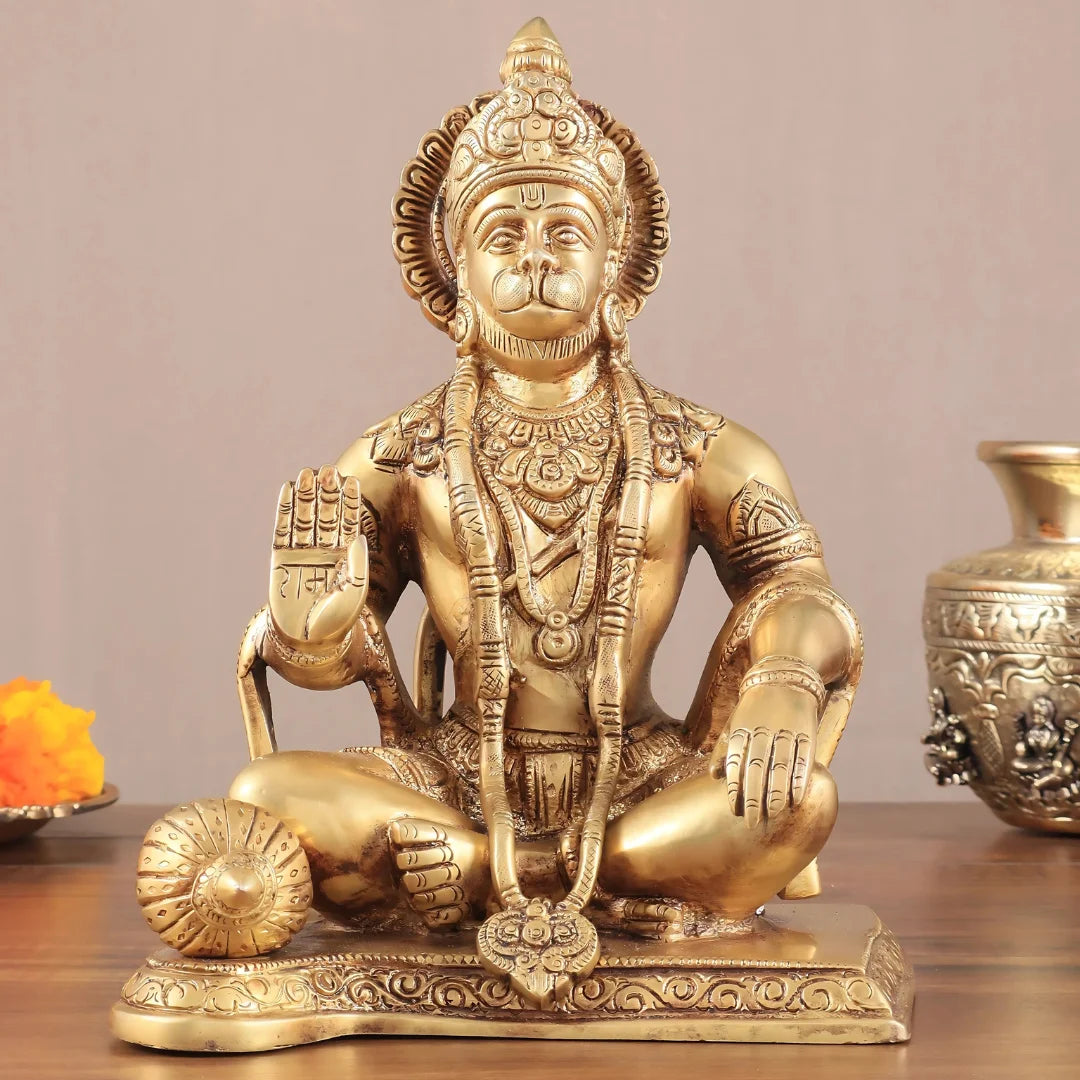 Lord Hanuman Brass Idol 19 lifestyle view