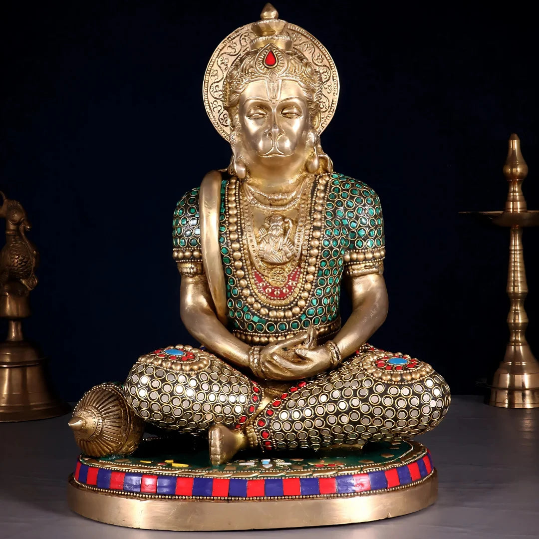 Lord Hanuman Brass Idol 20 lifestyle view
