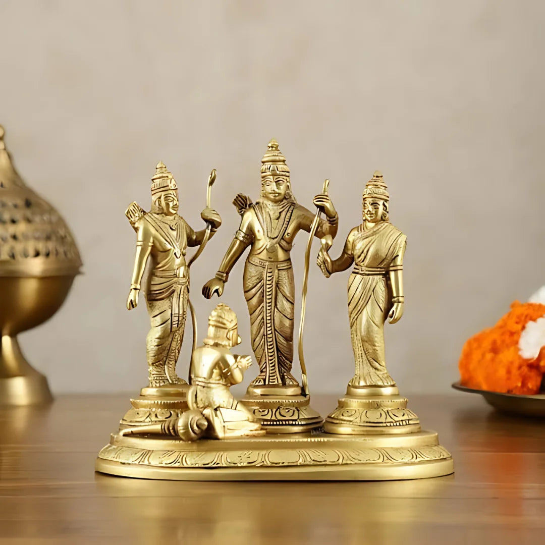 Lord Rama, Sita, Lakshman and Hanuman Brass Idol 2 lifestyle view