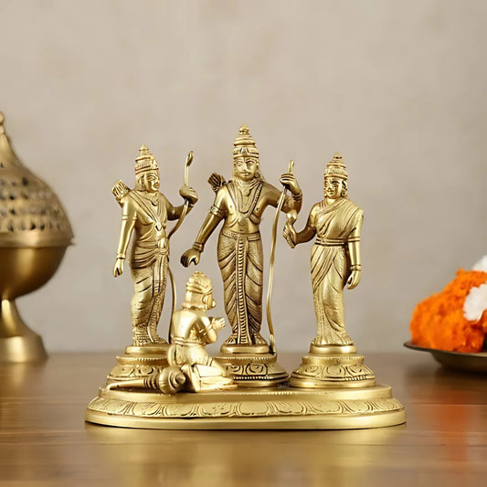 Lord Rama, Sita, Lakshman and Hanuman Brass Idol 2 lifestyle view