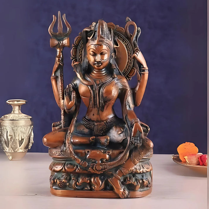 Lord Shiva Brass Idol - 10 Inch