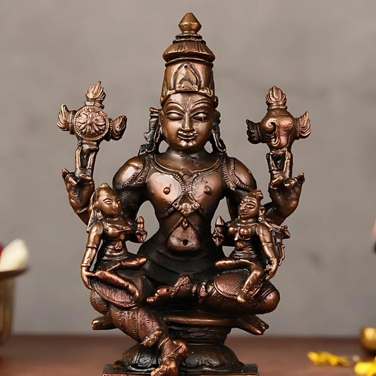 Lord Vishnu Brass Idol 2 lifestyle view