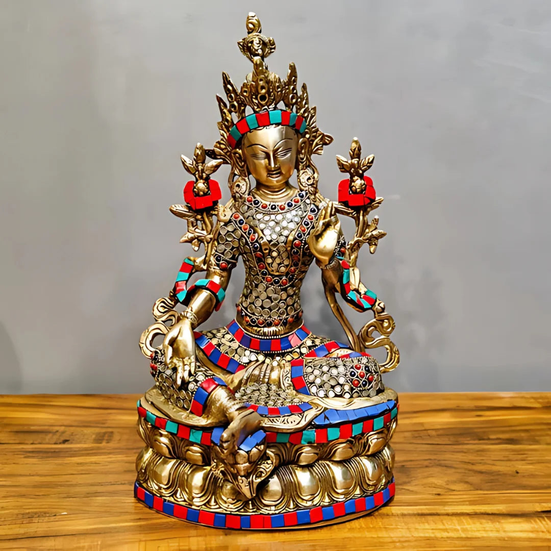 Lord Vishnu Brass Idol lifestyel view