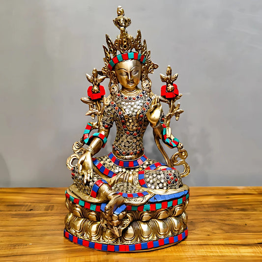 Lord Vishnu Brass Idol lifestyel view