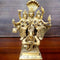 Lord Vishnu with Goddess Lakshmi, Saraswati, and Lord Garuda Brass Idol 2