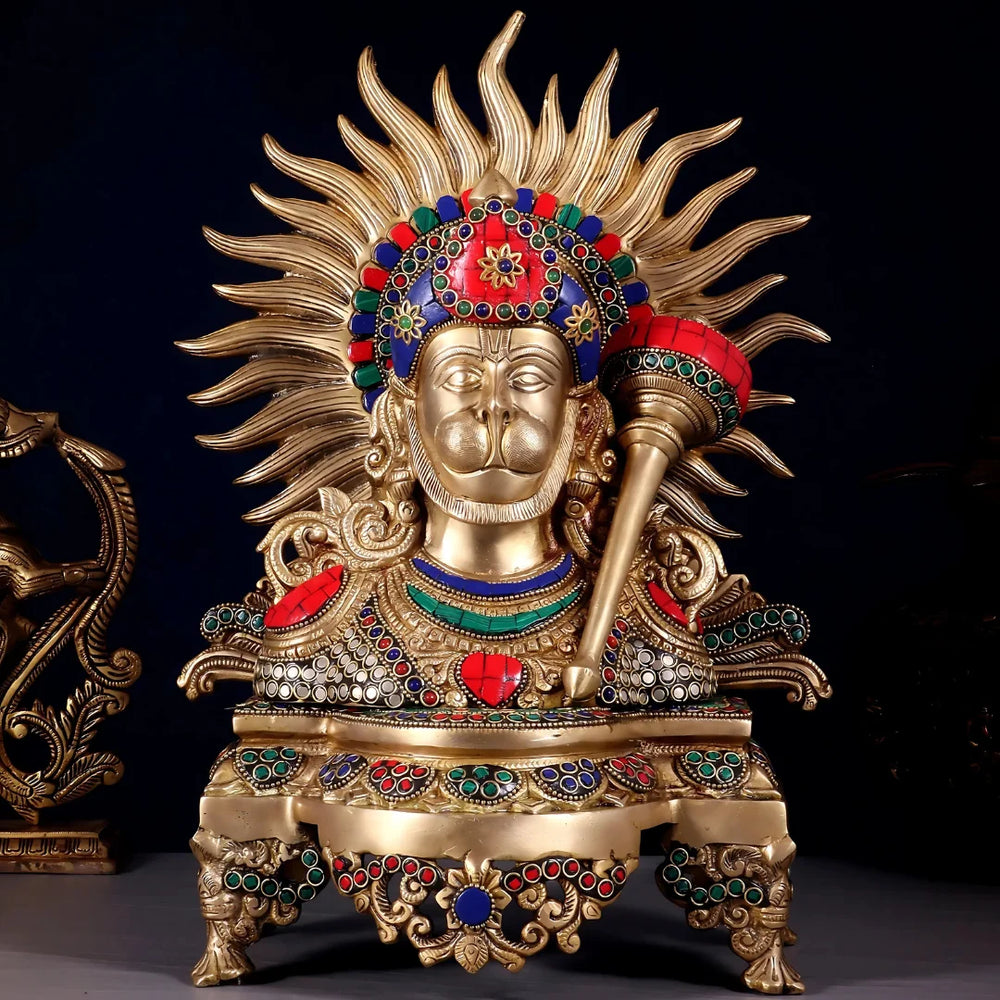 Lord Hanuman Brass Idol 28 lifestyle view