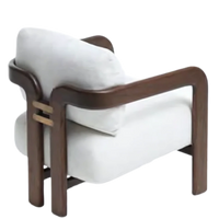 Lunora Teak Wood Lounge Chair (Brown) Back View
