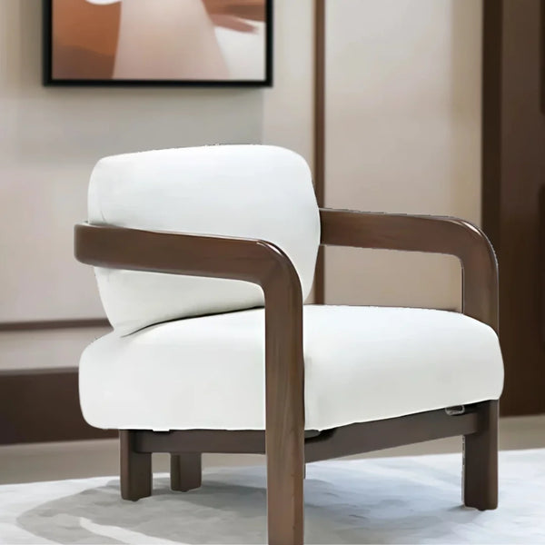 Lunora Teak Wood Lounge Chair (Brown) lifestyle view