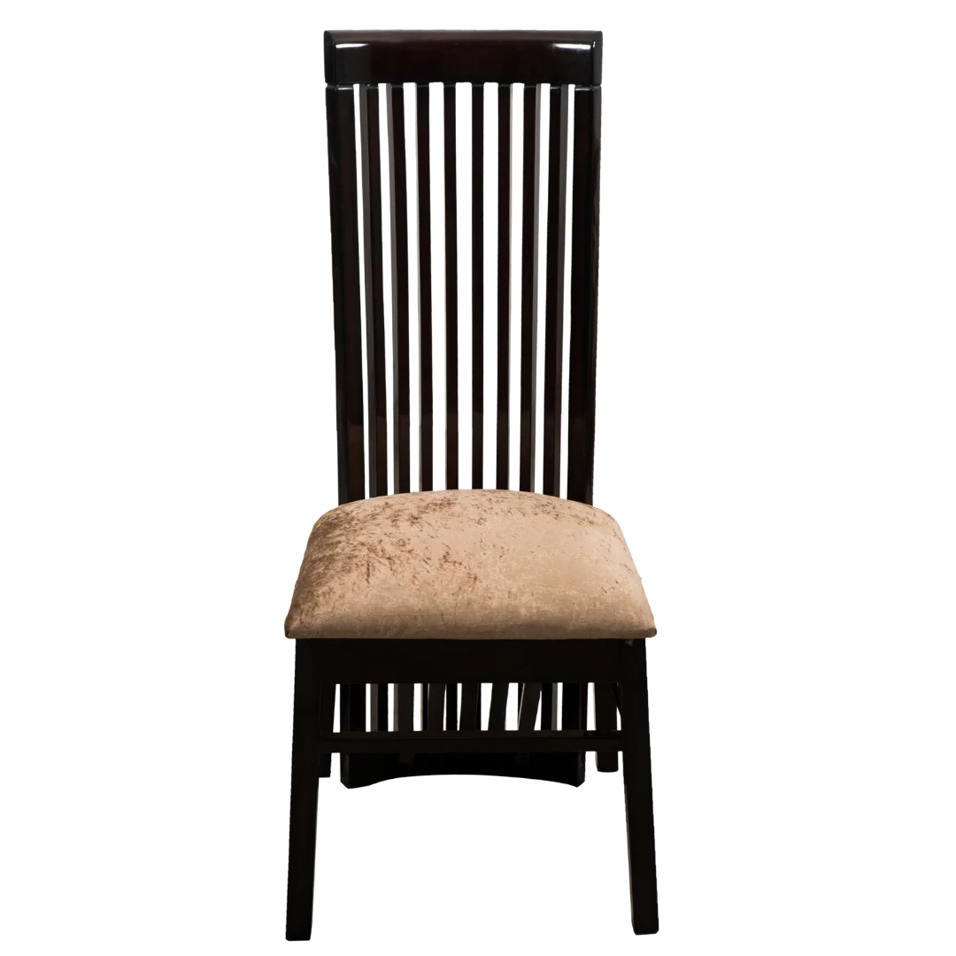 Luxra Teak Wood Dining Chair (Brown Gold) Front View