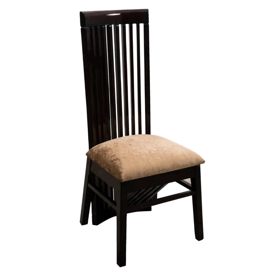 Luxra Teak Wood Dining Chair (Brown Gold) Side Angle