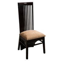 Luxra Teak Wood Dining Chair (Brown Gold) Side Angle