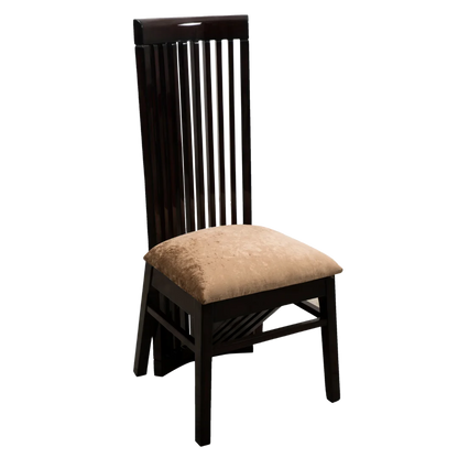 Luxra Teak Wood Dining Chair (Brown Gold) Side Angle