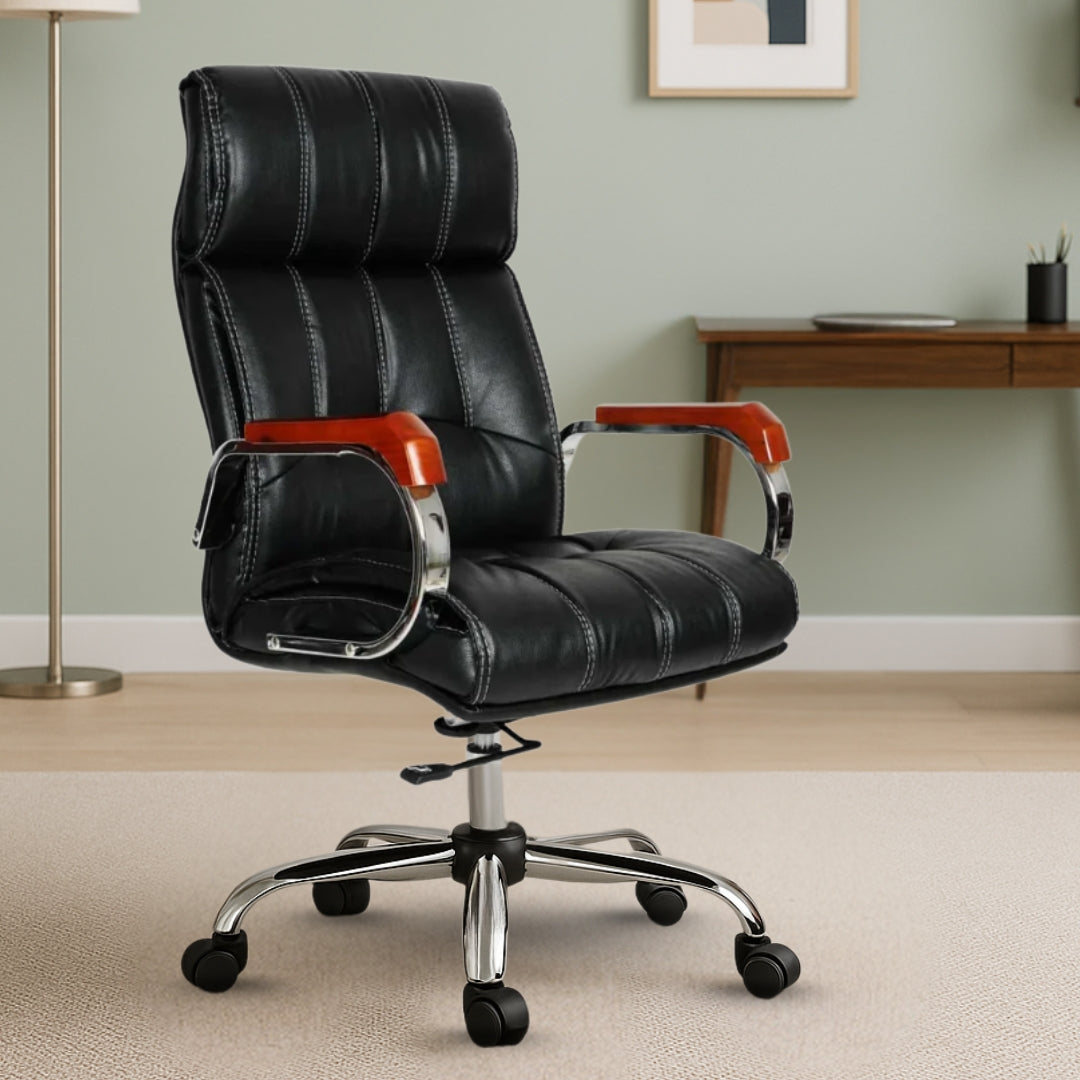 Luxurin High Back Office Executive Chair (Black) lifestyle view