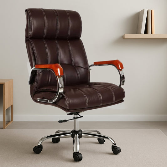 Luxurin High Back Office Executive Chair (Brown) lifestyle view