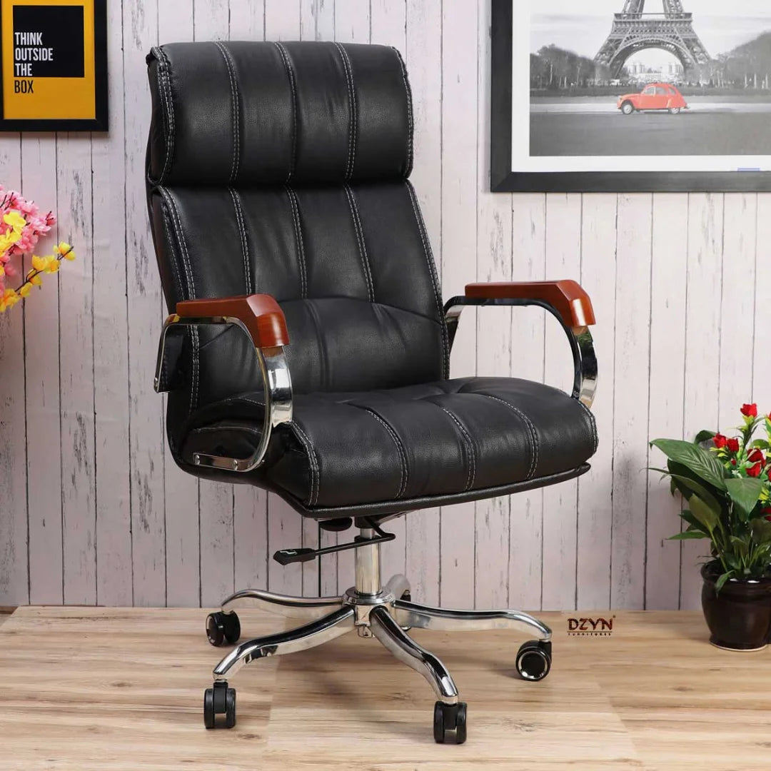 Luxurin High Back Office Executive Chair (Black) Lifestyle View