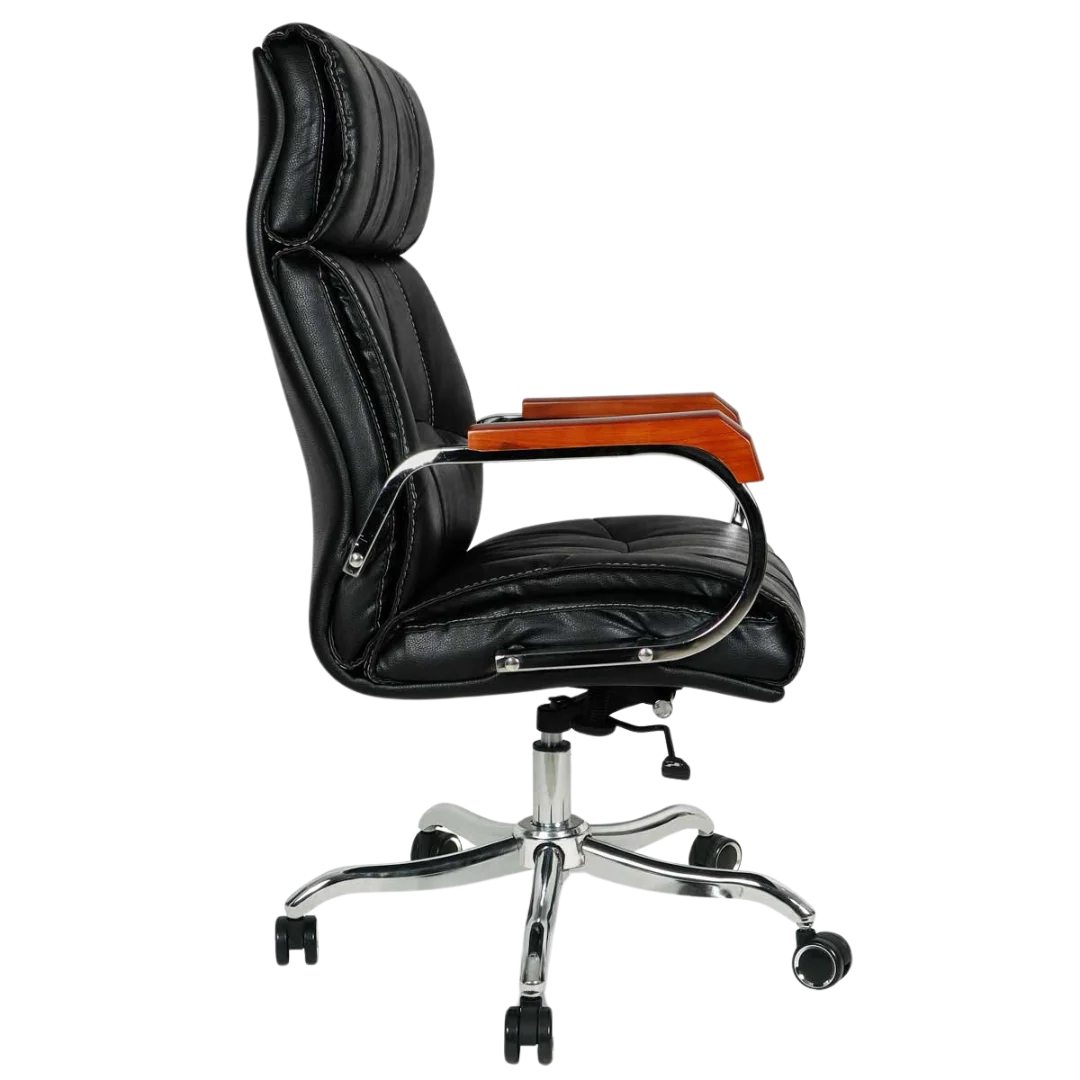 Luxurin High Back Office Executive Chair (Black) Side Angle
