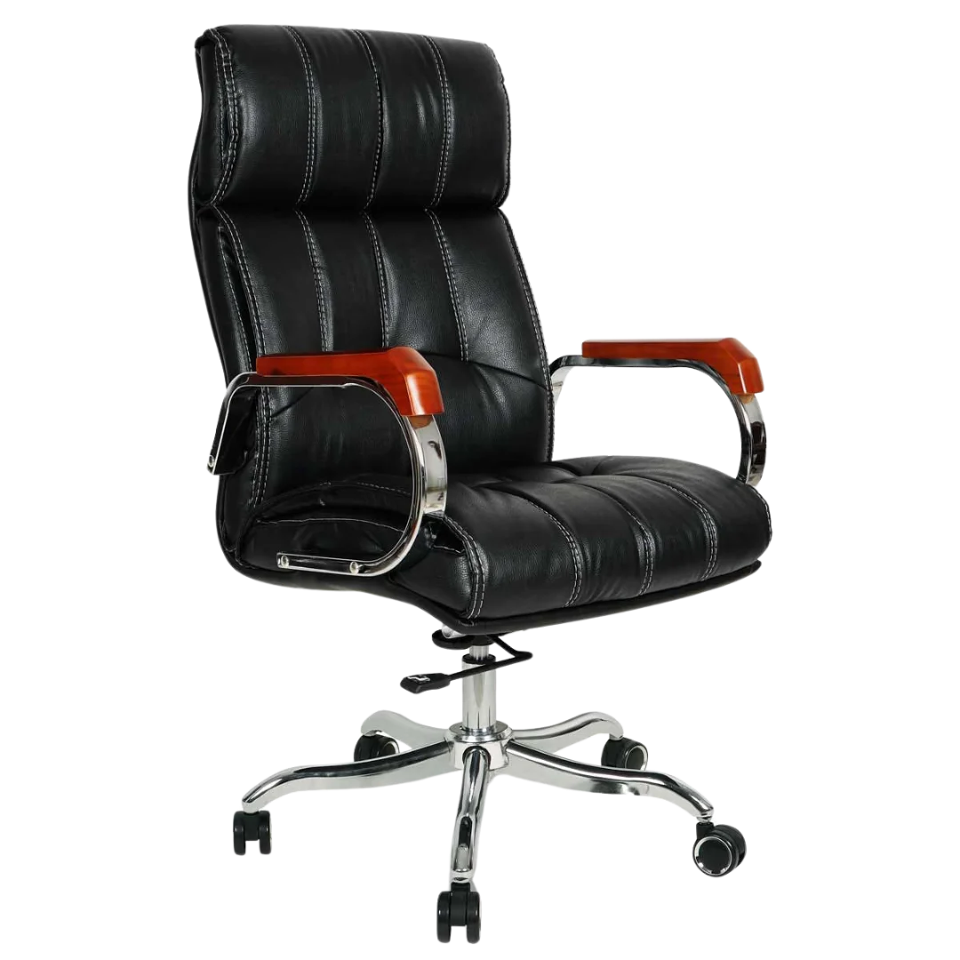 Luxurin High Back Office Executive Chair (Black) Side View