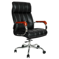 Luxurin High Back Office Executive Chair (Black) Side View