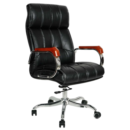Luxurin High Back Office Executive Chair (Black) Side View