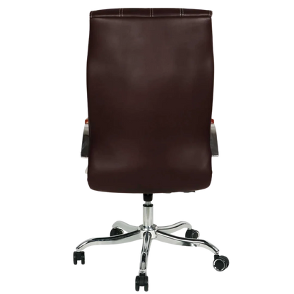 Luxurin High Back Office Executive Chair (Brown) Back View