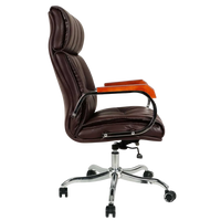 Luxurin High Back Office Executive Chair (Brown) Side View