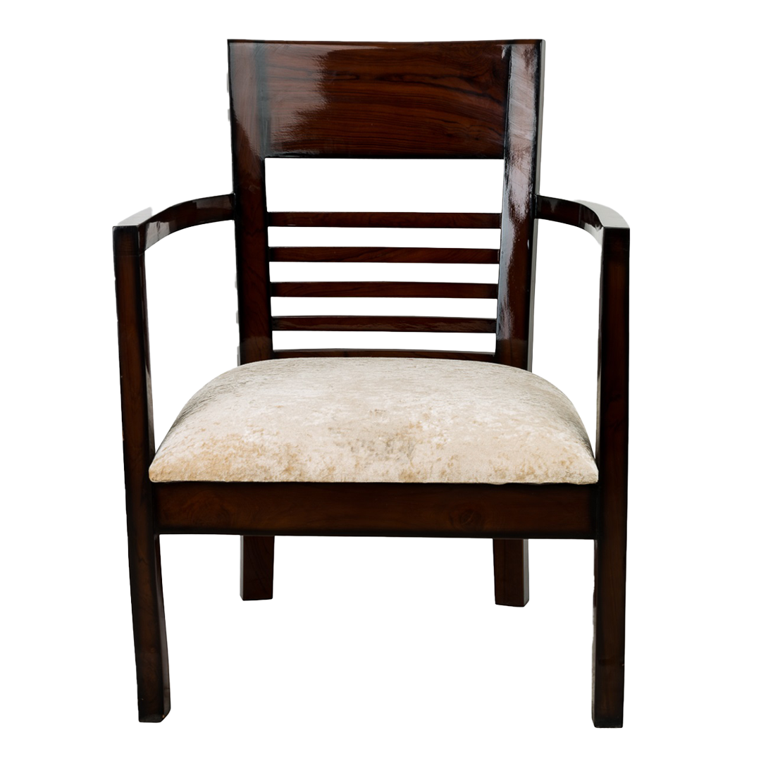 Spring Brown Accent Wooden Arm Chairs