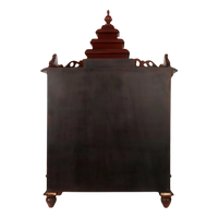 Mahantam Teak Wood Mandir (Brown) Back View