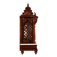 Mahantam Teak Wood Mandir (Brown) Side View