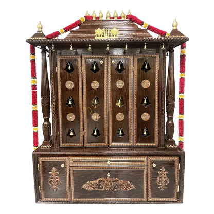 Mahatejas Teak Wood Mandap (Brown) font view