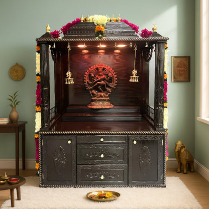 Maheshwara Teak Wood Mandap (Brown) lifestyle view