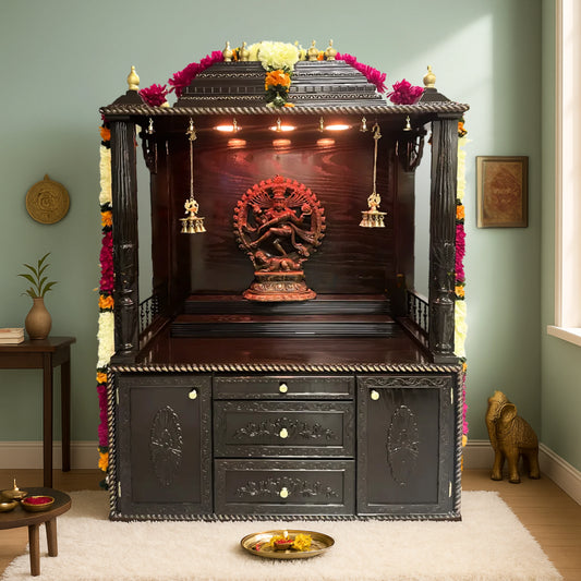 Maheshwara Teak Wood Mandap (Brown) lifestyle view
