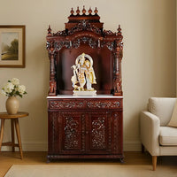 Mahika Teak Wood Mandap (Brown) Life Style Image