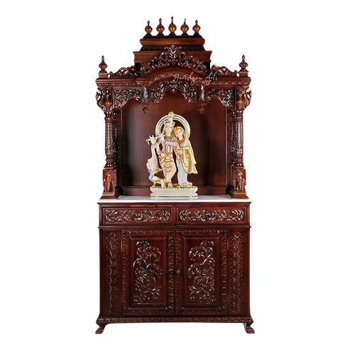 Mahika Teak Wood Mandap - Brown