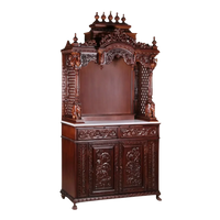 Mahika Teak Wood Mandap (Brown) side angle 