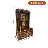 Mahodaya Teak Wood Mandap (Brown) dimensions