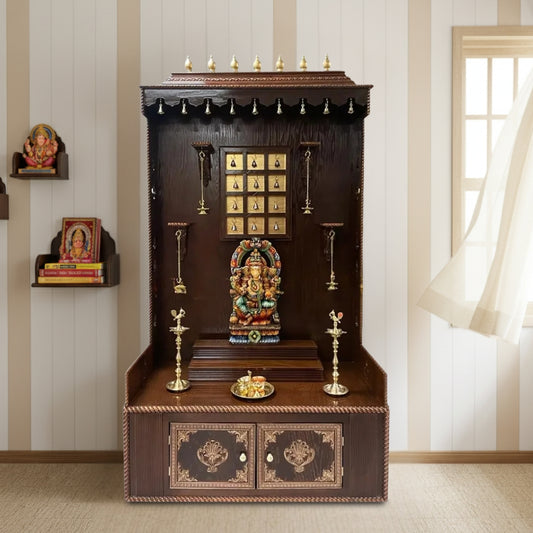 Mahodaya Teak Wood Mandap (Brown) lifestyle view 