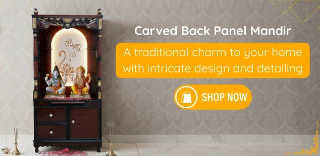 Mandir With Carved Back Panelbanner 